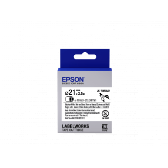 Epson LK-7WBA21 - Thermorétrécissant (HST) - Noir sur Blanc - Diam. 21 mmx2.5m