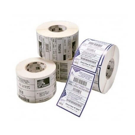 Boîte de 12 rouleaux d'étiquettes transfert thermique 76mmx76mm Z-Ultimate 3000T White Zebra 87443