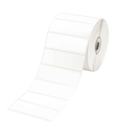 Lot de 6 bobines d'étiquettes adhésives blanches 76x26 mm BROTHER