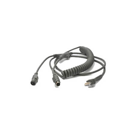Zebra KBW Wedge PS/2 9ft Power Port câble PS/2 2,7 m Gris