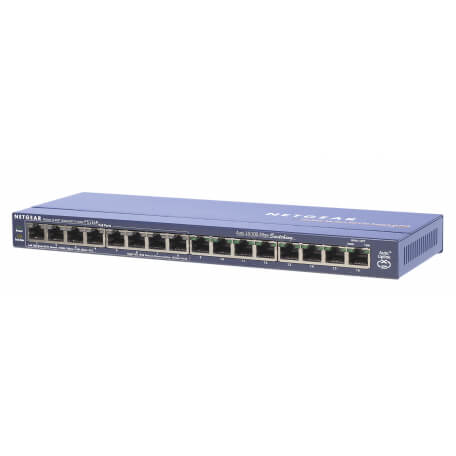 Netgear FS116PEU commutateur réseau Fast Ethernet (10/100) Connexion Ethernet, supportant l'alimentation via ce port (PoE)