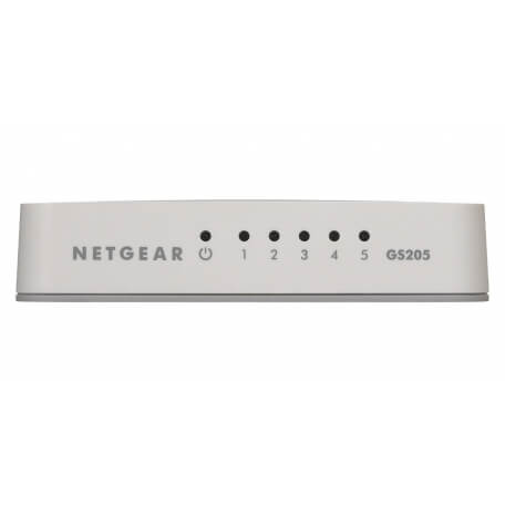Netgear GS205 Non-géré Gigabit Ethernet (10/100/1000) Blanc