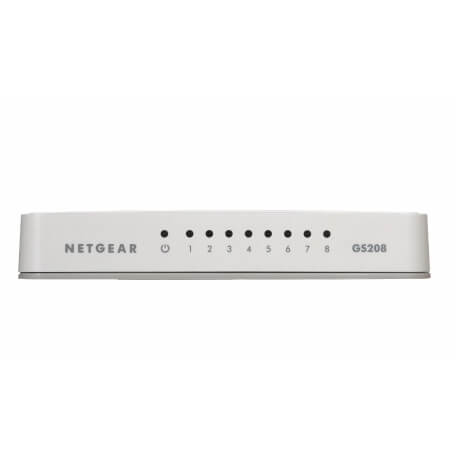 Netgear GS208 Gigabit Ethernet (10/100/1000) Blanc