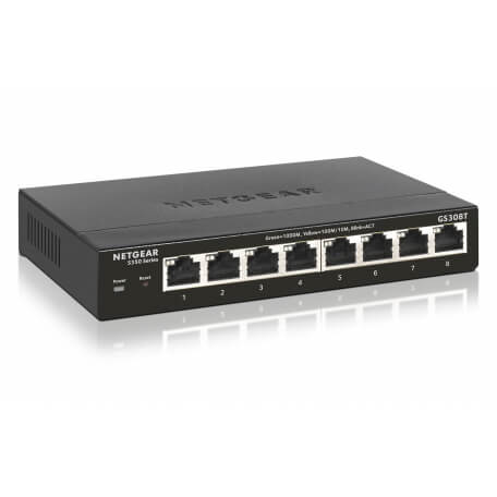 Netgear GS308T Géré L2 Gigabit Ethernet (10/100/1000) Noir