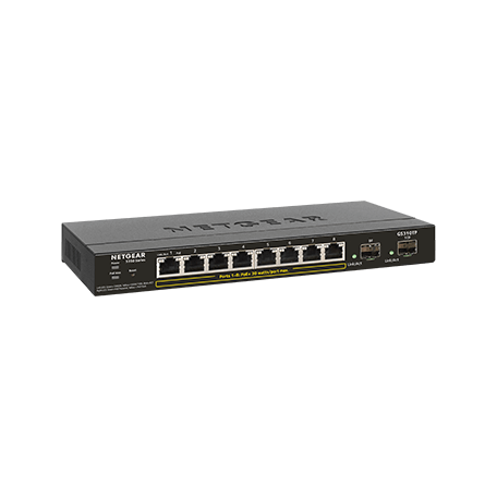 Netgear GS310TP Géré L2 Gigabit Ethernet (10/100/1000) Noir Connexion Ethernet, supportant l'alimentation via ce port (PoE)