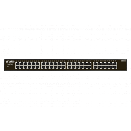 Netgear GS348 Non-géré Gigabit Ethernet (10/100/1000) Noir 1U