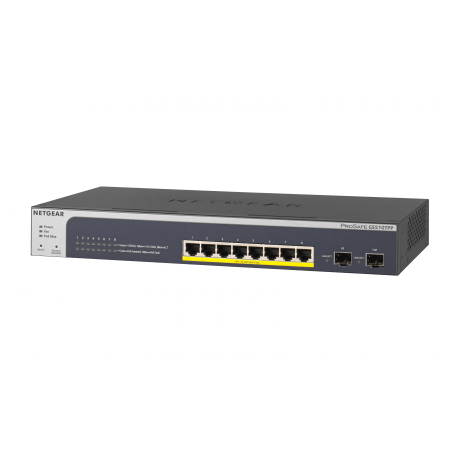 Netgear GS510TPP Géré L2/L3/L4 Gigabit Ethernet (10/100/1000) Noir Connexion Ethernet, supportant l'alimentation via ce port (Po