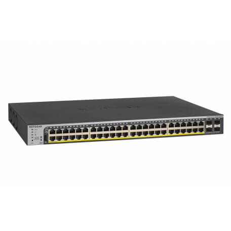 Netgear GS752TPP Géré L2/L3/L4 Gigabit Ethernet (10/100/1000) Noir 1U Connexion Ethernet, supportant l'alimentation via ce port