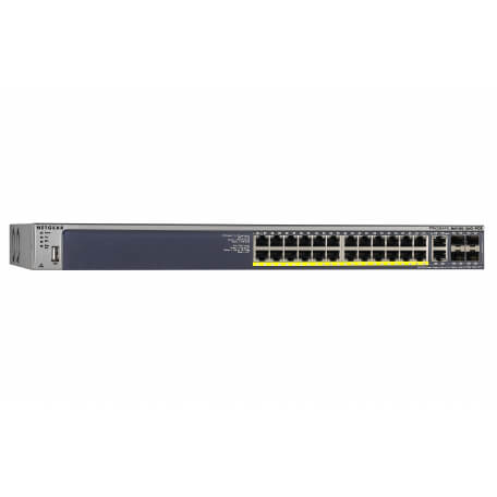 Netgear M4100-26G-POE Géré L2+ Gigabit Ethernet (10/100/1000) Gris 1U Connexion Ethernet, supportant l'alimentation via ce port