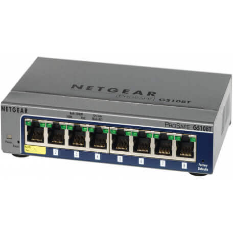 Netgear GS108T-200 Géré L2 Gigabit Ethernet (10/100/1000) Gris