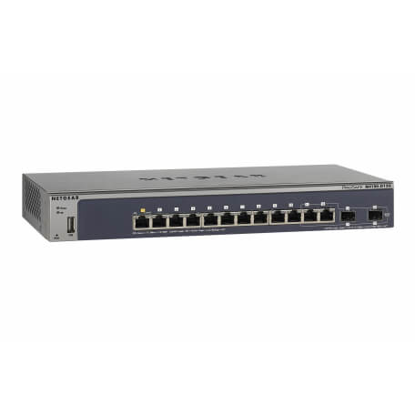 Netgear M4100-D12G Géré L2+ Gigabit Ethernet (10/100/1000) Bleu, Gris