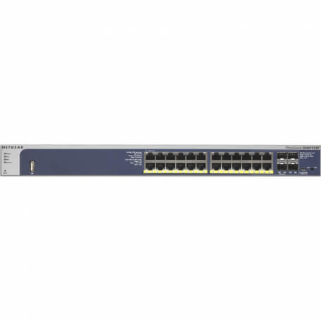 Netgear ProSafe GSM7224P Géré L2+ Gris Connexion Ethernet, supportant l'alimentation via ce port (PoE)