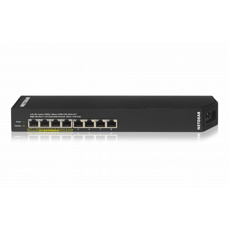 Netgear GSS108EPP Géré L2 Gigabit Ethernet (10/100/1000) Noir Connexion Ethernet, supportant l'alimentation via ce port (PoE)