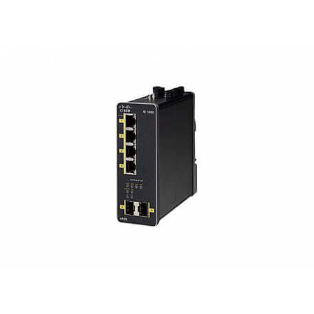 Cisco IE 1000-4P2S-LM Géré Gigabit Ethernet (10/100/1000) Noir Connexion Ethernet, supportant l'alimentation via ce port (PoE)