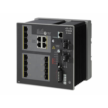 Cisco IE 4000 8 X SFP 1G Géré Gigabit Ethernet (10/100/1000) Noir Connexion Ethernet, supportant l'alimentation via ce port (PoE
