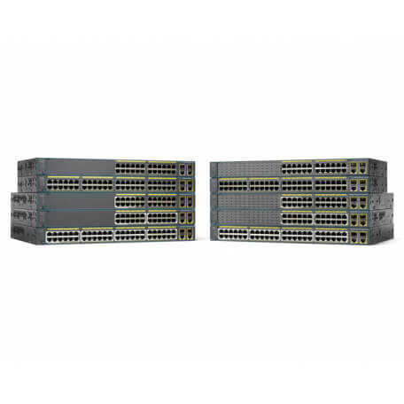 Cisco Catalyst WS-C2960+24LC-S commutateur réseau Géré L2 Fast Ethernet (10/100) Noir Connexion Ethernet, supportant l'alimentat